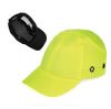 yellow cotton 6 panel baseball safety bump cap